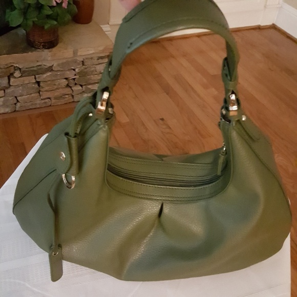 Liz Claiborne Green Polyvinyl Hobo Bag - Picture 2 of 8